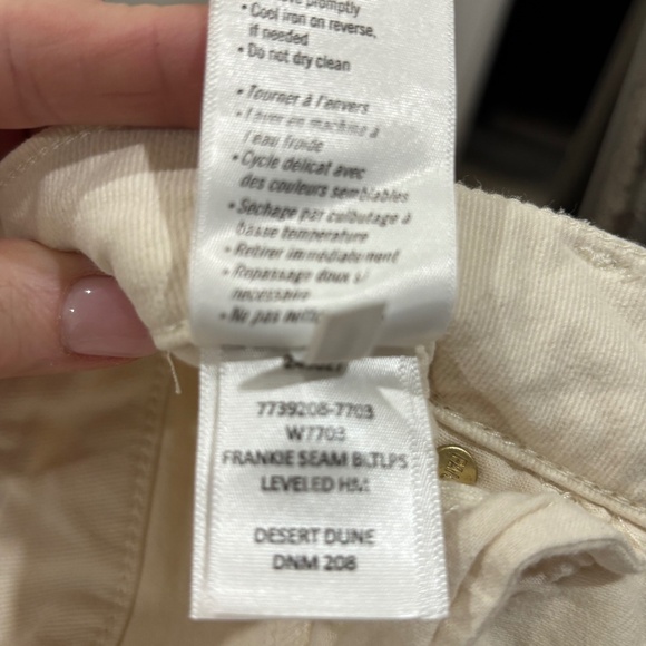 WOMENS PAIGE WIDE LEG HIGH RISE IVORY DENIM - Picture 12 of 12